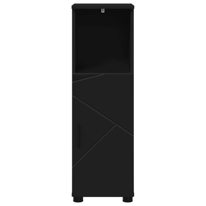 vidaXL Bathroom Cabinet Black 30 x 35 x 95 cm Engineered wood & Metal