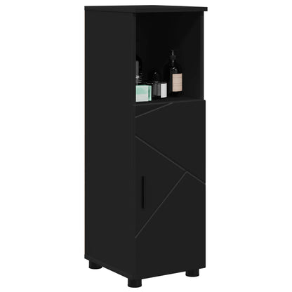 vidaXL Bathroom Cabinet Black 30 x 35 x 95 cm Engineered wood & Metal