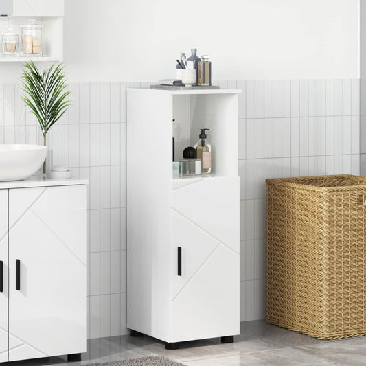 vidaXL Bathroom Cabinet High Gloss White 30 x 35 x 95 cm
