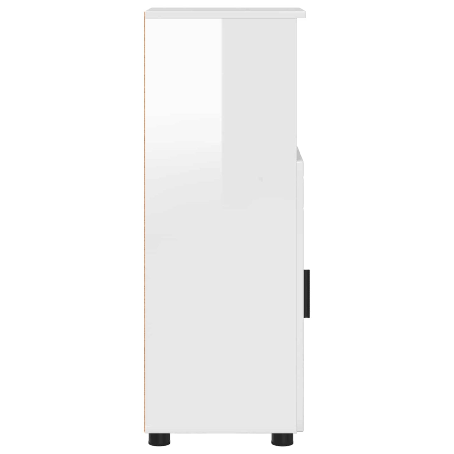 vidaXL Bathroom Cabinet with Storage High Gloss White 30 x 35 x 95 cm
