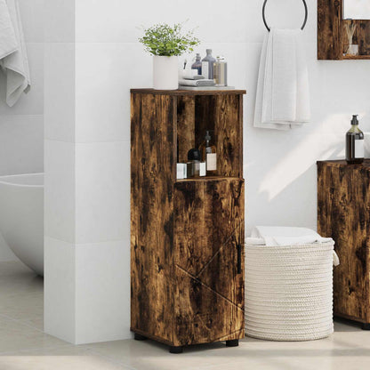 vidaXL Bathroom Cabinet Smoked Oak 30 x 35 x 95 cm