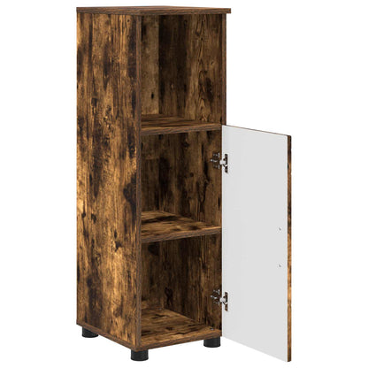 vidaXL Bathroom Cabinet with Storage Smoked Oak 30 x 35 x 95 cm