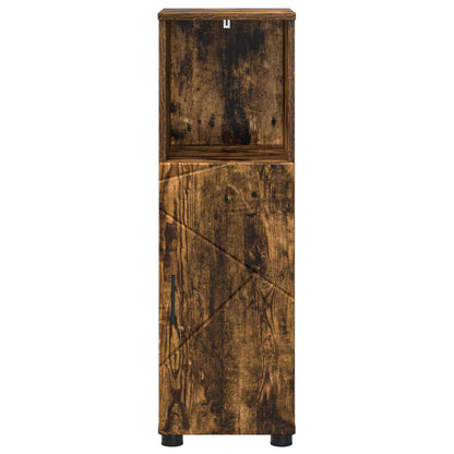 vidaXL Bathroom Cabinet with Storage Smoked Oak 30 x 35 x 95 cm