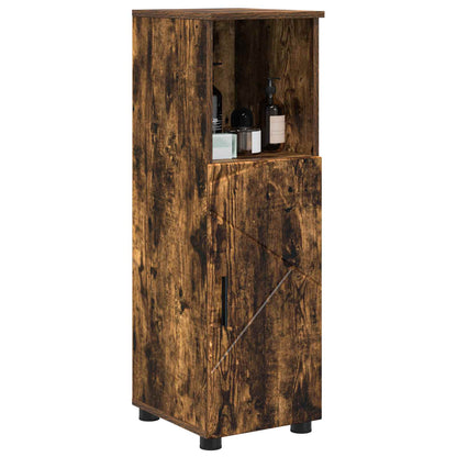 vidaXL Bathroom Cabinet with Storage Smoked Oak 30 x 35 x 95 cm