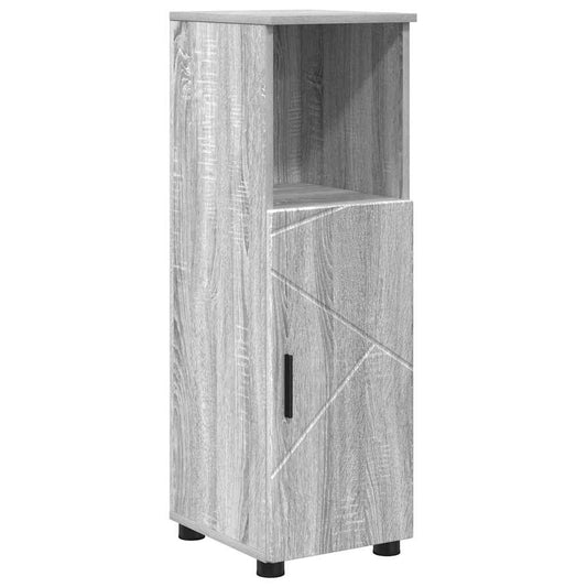 vidaXL Bathroom Cabinet with Storage Grey Sonoma 30 x 35 x 95 cm