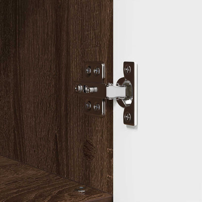 vidaXL Bathroom Cabinet with Storage Brown Oak 30 x 35 x 95 cm