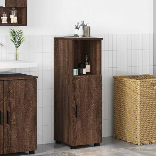 vidaXL Bathroom Cabinet with Storage Brown Oak 30 x 35 x 95 cm