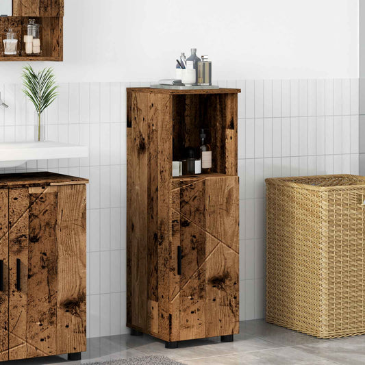 vidaXL Bathroom Cabinet Old Wood 30 x 35 x 95 cm
