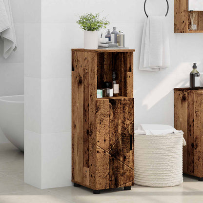 vidaXL Bathroom Cabinet with Storage Old Wood 30 x 35 x 95 cm