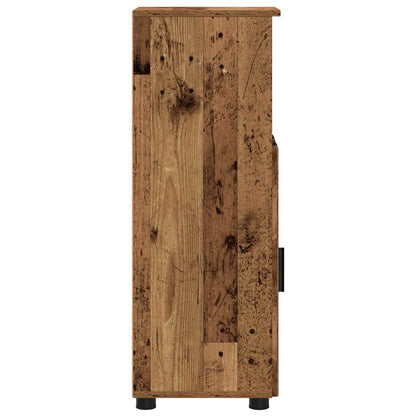 vidaXL Bathroom Cabinet with Storage Old Wood 30 x 35 x 95 cm