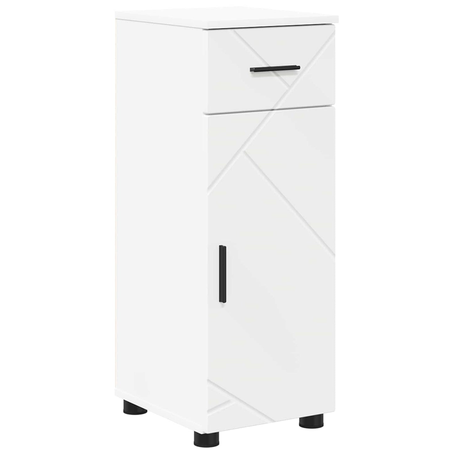 vidaXL Bathroom Cabinet White 30 x 35 x 80 cm Engineered wood, Metal