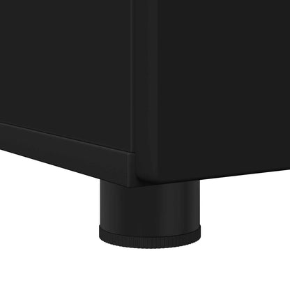 vidaXL Bathroom Cabinet Black 30 x 35 x 80 cm Engineered wood, Metal