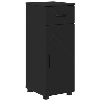 vidaXL Bathroom Cabinet Black 30 x 35 x 80 cm Engineered wood, Metal