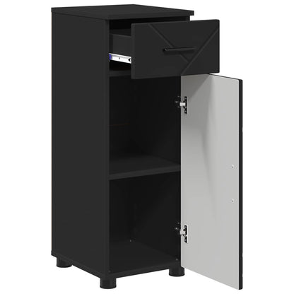 vidaXL Bathroom Cabinet Black 30 x 35 x 80 cm Engineered wood, Metal
