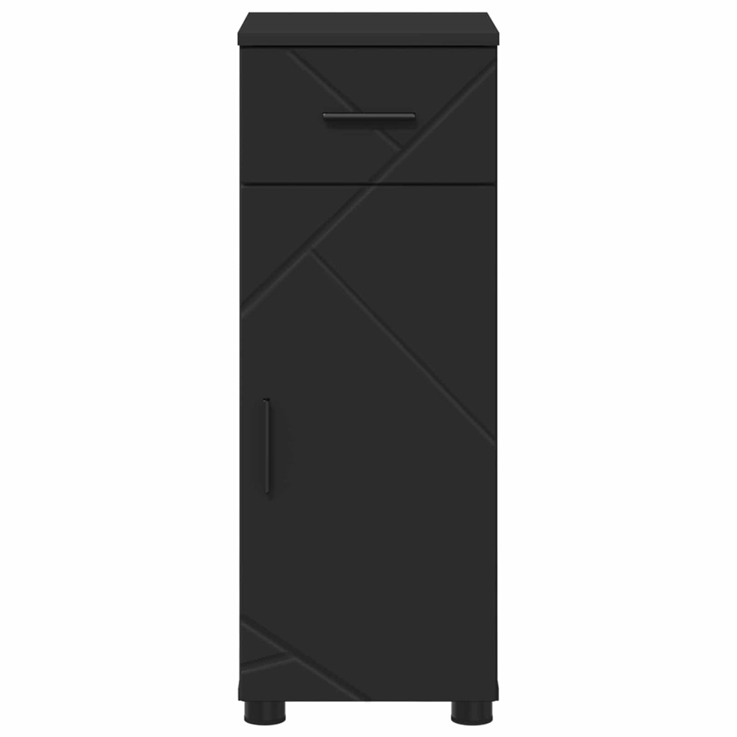 vidaXL Bathroom Cabinet Black 30 x 35 x 80 cm Engineered wood, Metal