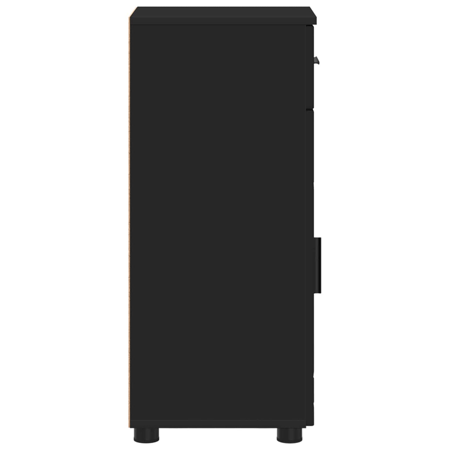 vidaXL Bathroom Cabinet Black 30 x 35 x 80 cm Engineered wood, Metal