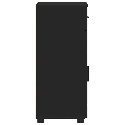 vidaXL Bathroom Cabinet Black 30 x 35 x 80 cm Engineered wood, Metal