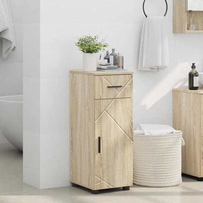 vidaXL Bathroom Cabinet with Drawer Sonoma Oak 30 x 35 x 80 cm