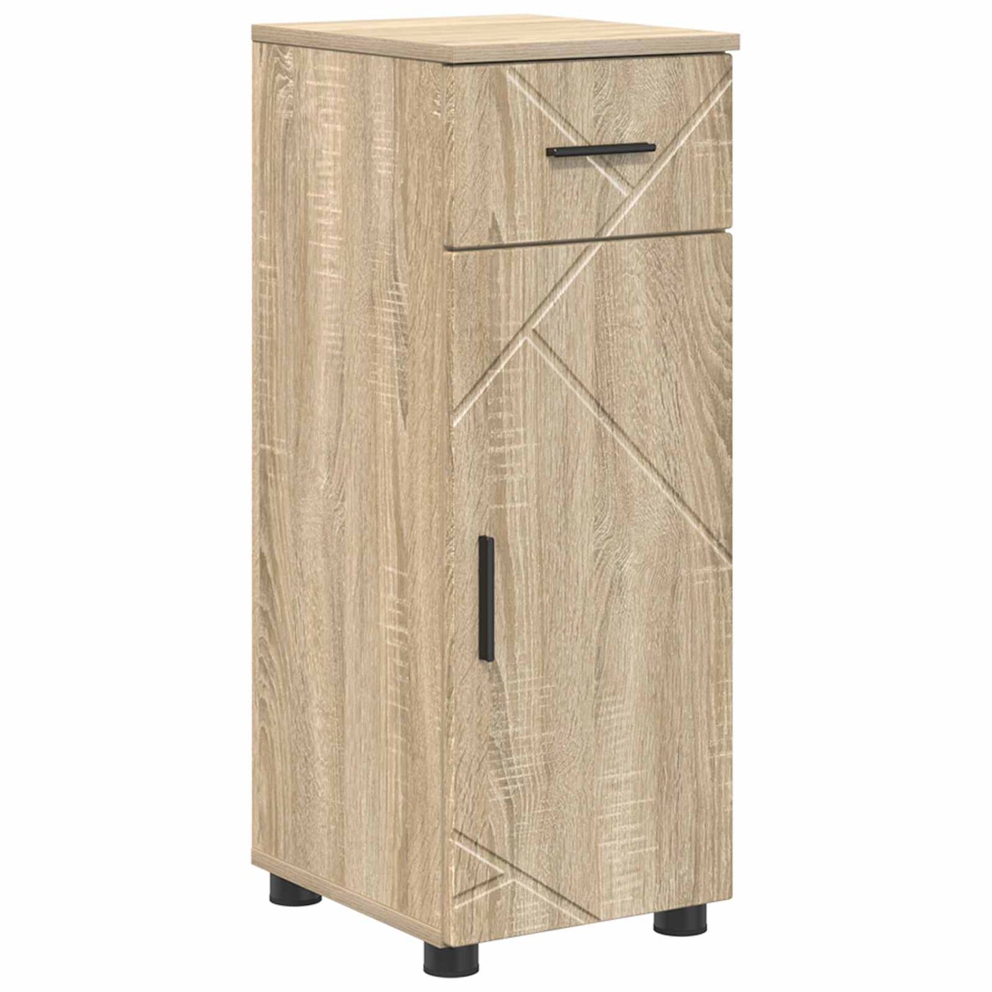 vidaXL Bathroom Cabinet with Drawer Sonoma Oak 30 x 35 x 80 cm