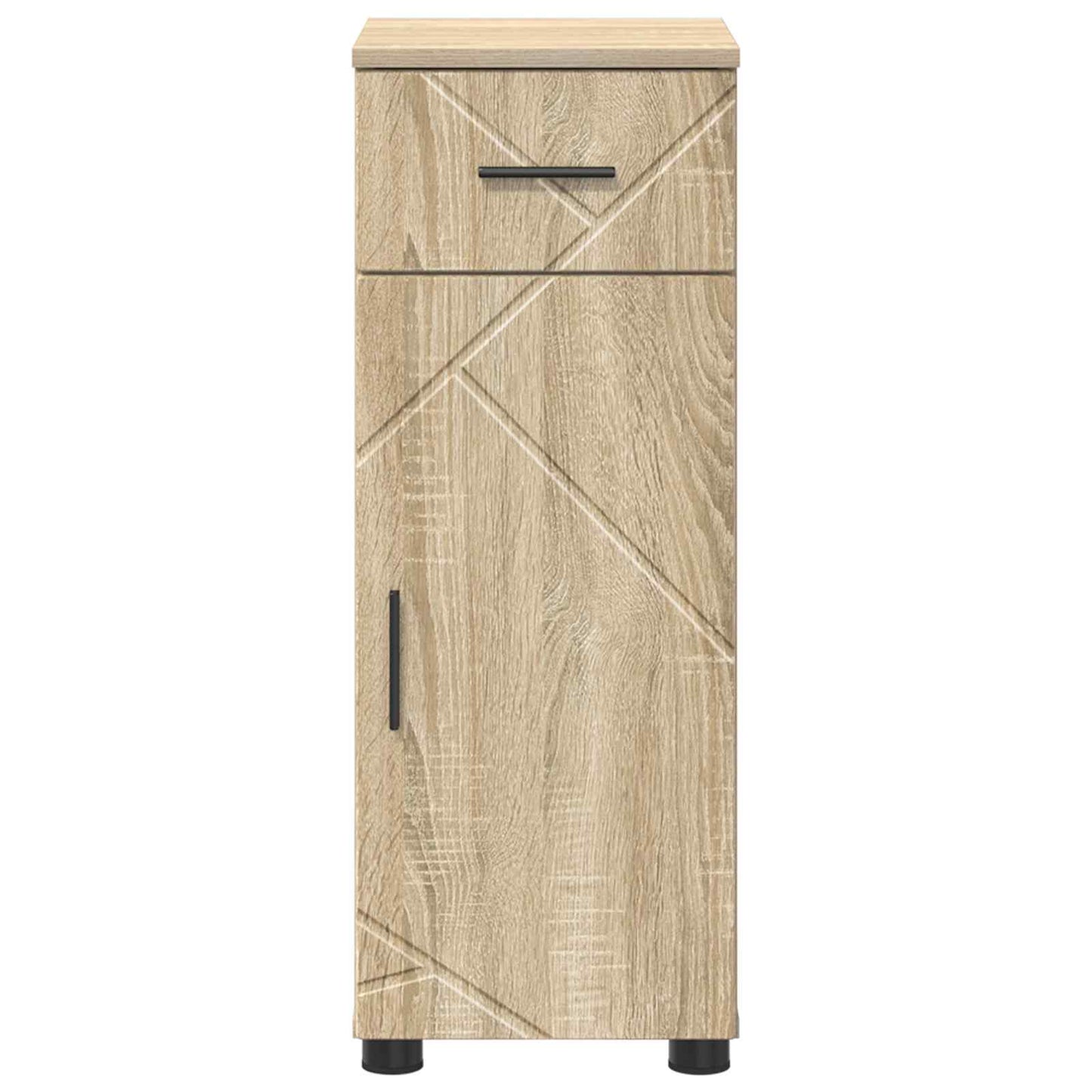 vidaXL Bathroom Cabinet with Drawer Sonoma Oak 30 x 35 x 80 cm