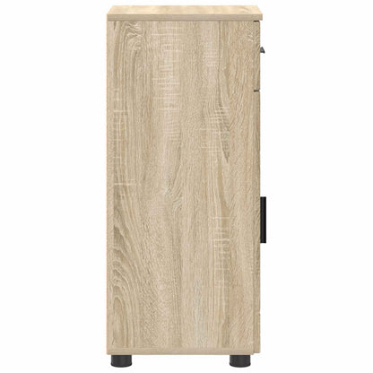 vidaXL Bathroom Cabinet with Drawer Sonoma Oak 30 x 35 x 80 cm