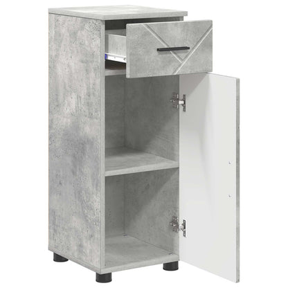 vidaXL Bathroom Cabinet with Drawer Concrete Grey 30 x 35 x 80 cm