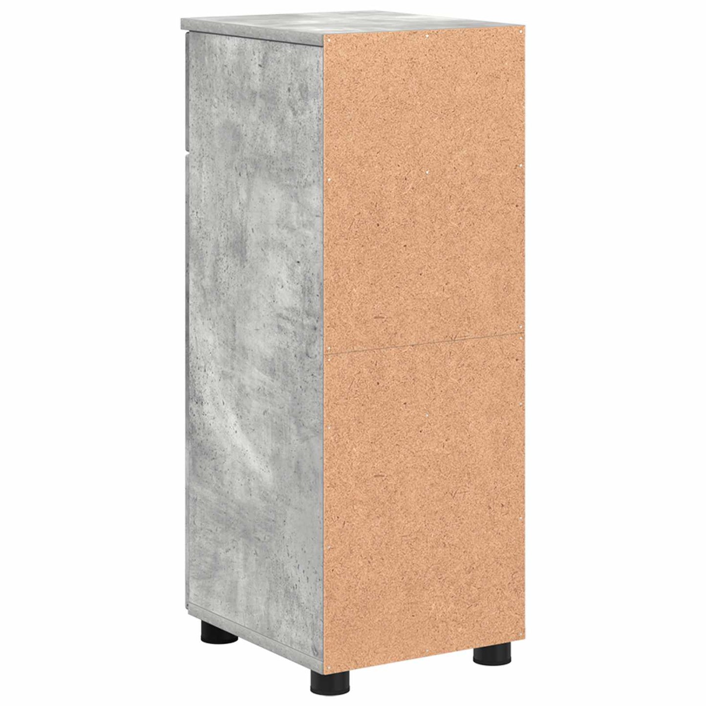 vidaXL Bathroom Cabinet with Drawer Concrete Grey 30 x 35 x 80 cm