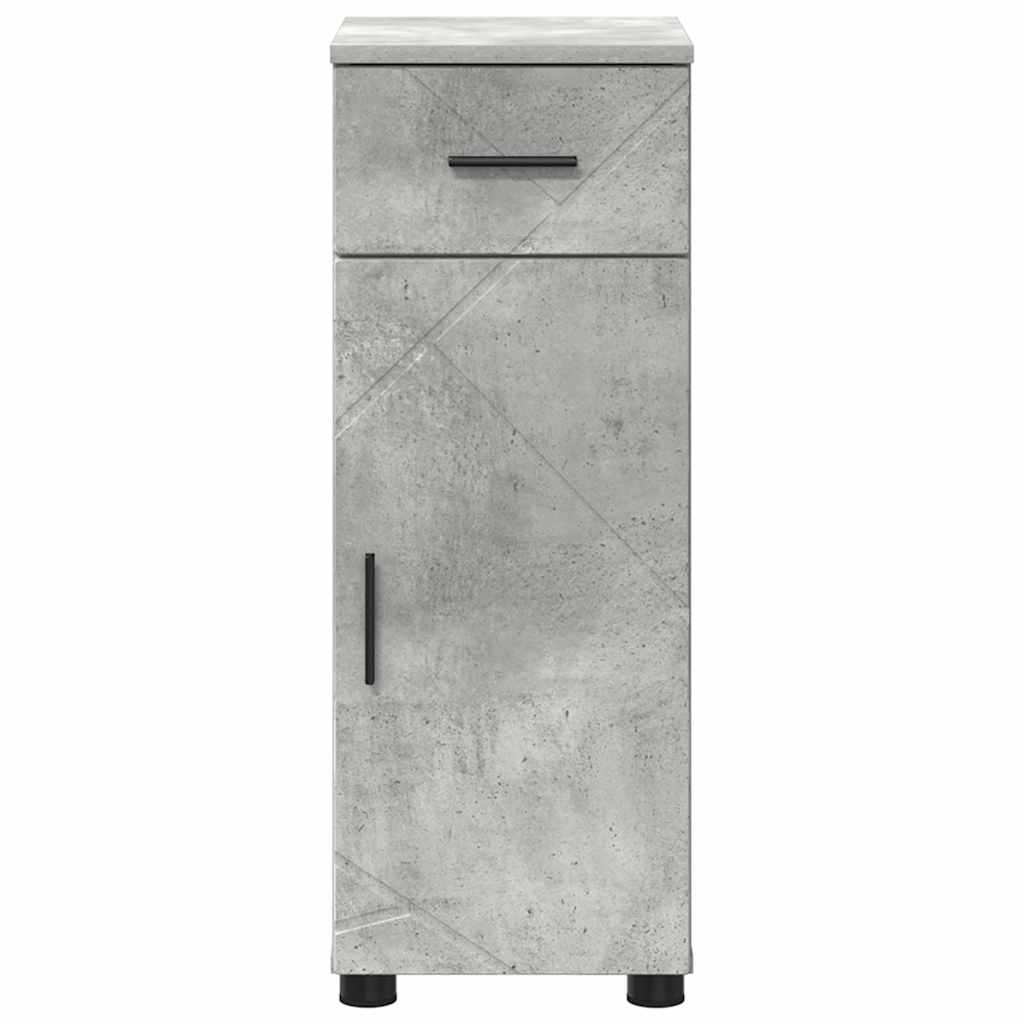 vidaXL Bathroom Cabinet with Drawer Concrete Grey 30 x 35 x 80 cm
