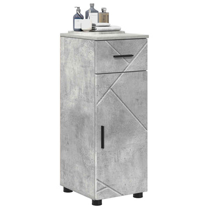 vidaXL Bathroom Cabinet with Drawer Concrete Grey 30 x 35 x 80 cm
