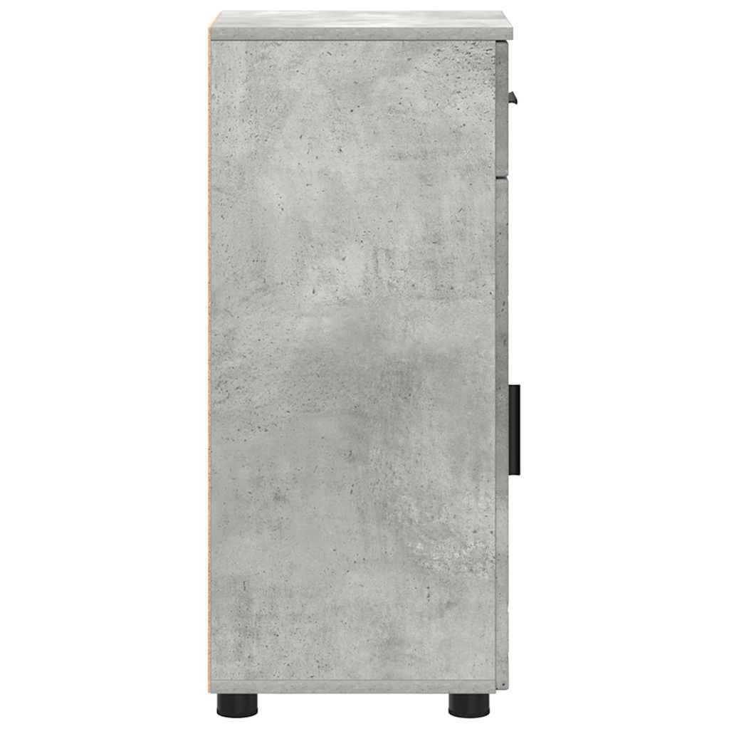 vidaXL Bathroom Cabinet Concrete Grey 30 x 35 x 80 cm