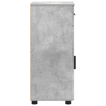 vidaXL Bathroom Cabinet with Drawer Concrete Grey 30 x 35 x 80 cm