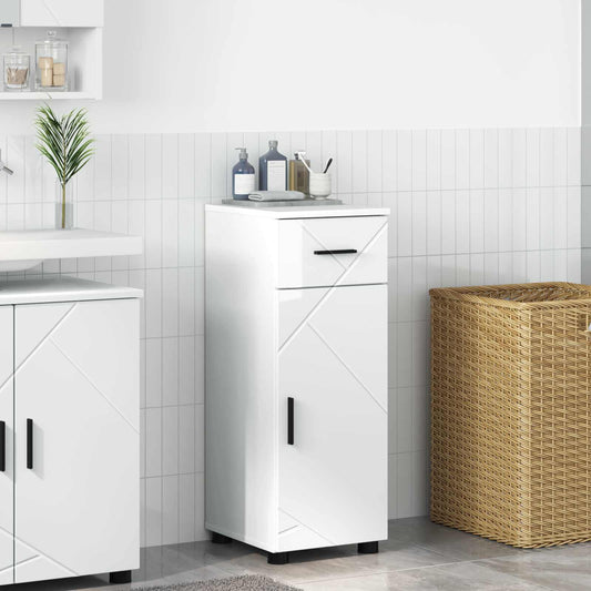 vidaXL Bathroom Cabinet High Gloss White 30 x 35 x 80 cm