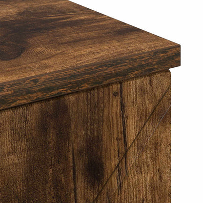 vidaXL Bathroom Cabinet with Drawer Smoked Oak 30 x 35 x 80 cm