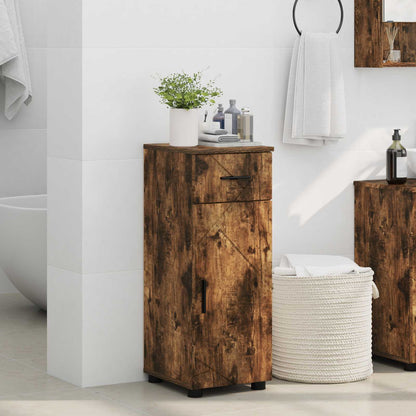 vidaXL Bathroom Cabinet Smoked Oak 30 x 35 x 80 cm