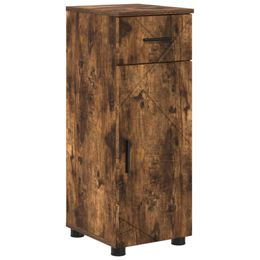vidaXL Bathroom Cabinet Smoked Oak 30 x 35 x 80 cm