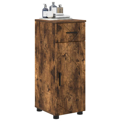 vidaXL Bathroom Cabinet Smoked Oak 30 x 35 x 80 cm