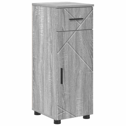 vidaXL Bathroom Cabinet with Drawer Grey Sonoma 30 x 35 x 80 cm