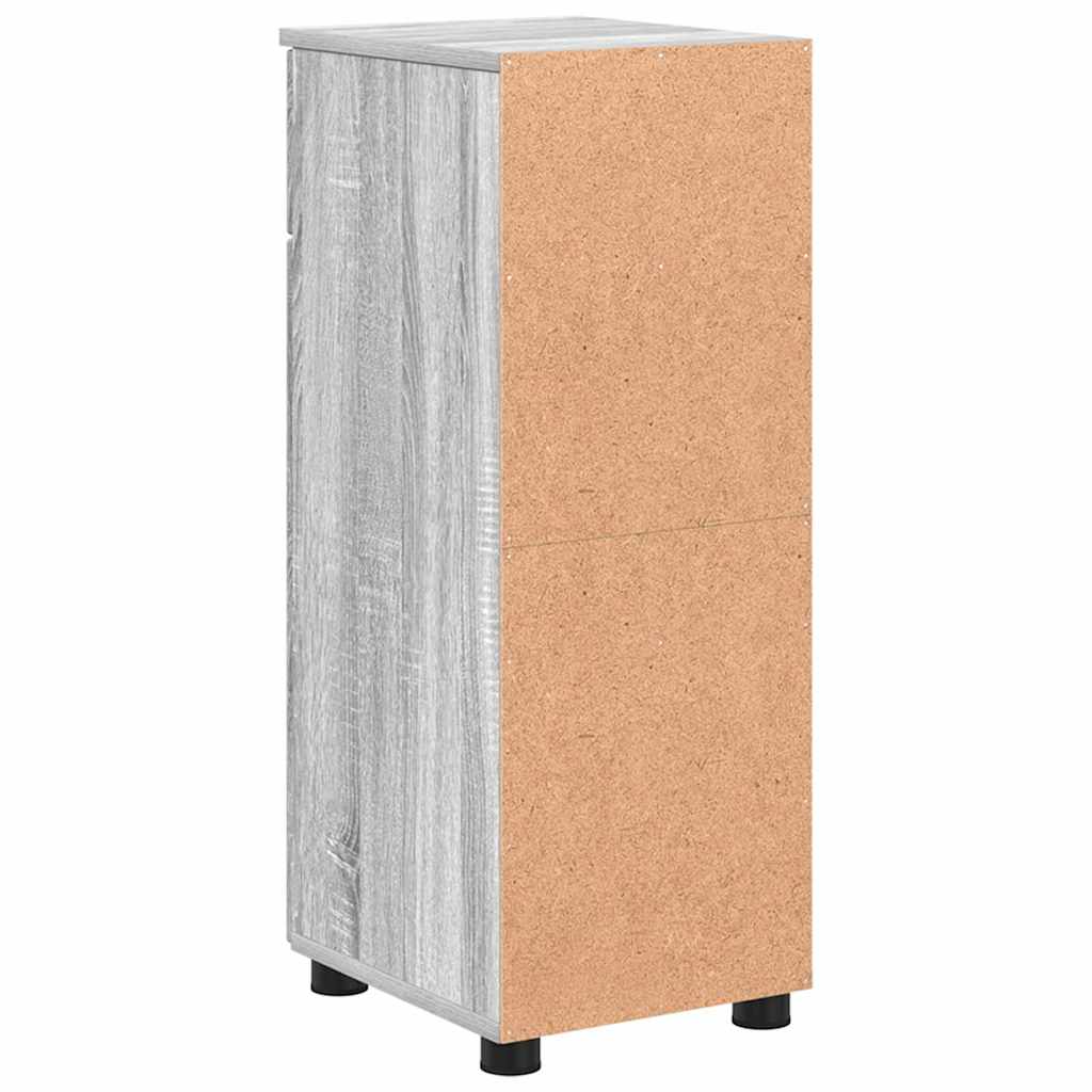 vidaXL Bathroom Cabinet with Drawer Grey Sonoma 30 x 35 x 80 cm