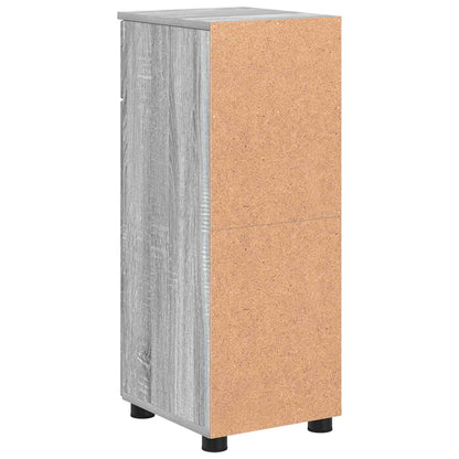 vidaXL Bathroom Cabinet with Drawer Grey Sonoma 30 x 35 x 80 cm