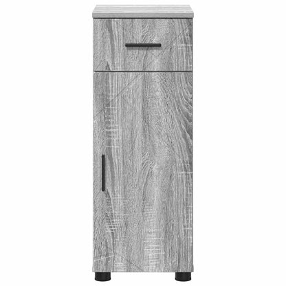 vidaXL Bathroom Cabinet with Drawer Grey Sonoma 30 x 35 x 80 cm