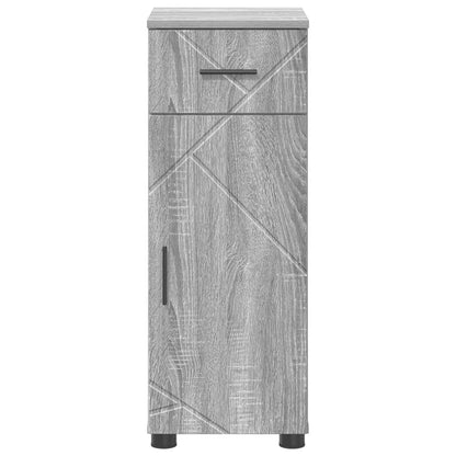 vidaXL Bathroom Cabinet with Drawer Grey Sonoma 30 x 35 x 80 cm