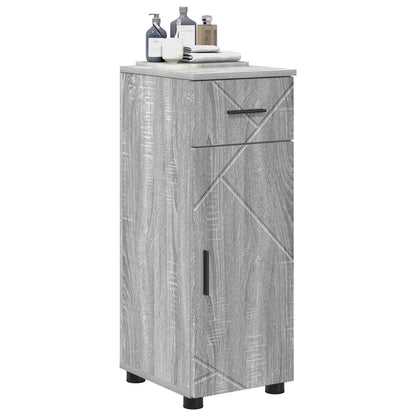 vidaXL Bathroom Cabinet with Drawer Grey Sonoma 30 x 35 x 80 cm