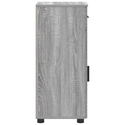 vidaXL Bathroom Cabinet with Drawer Grey Sonoma 30 x 35 x 80 cm