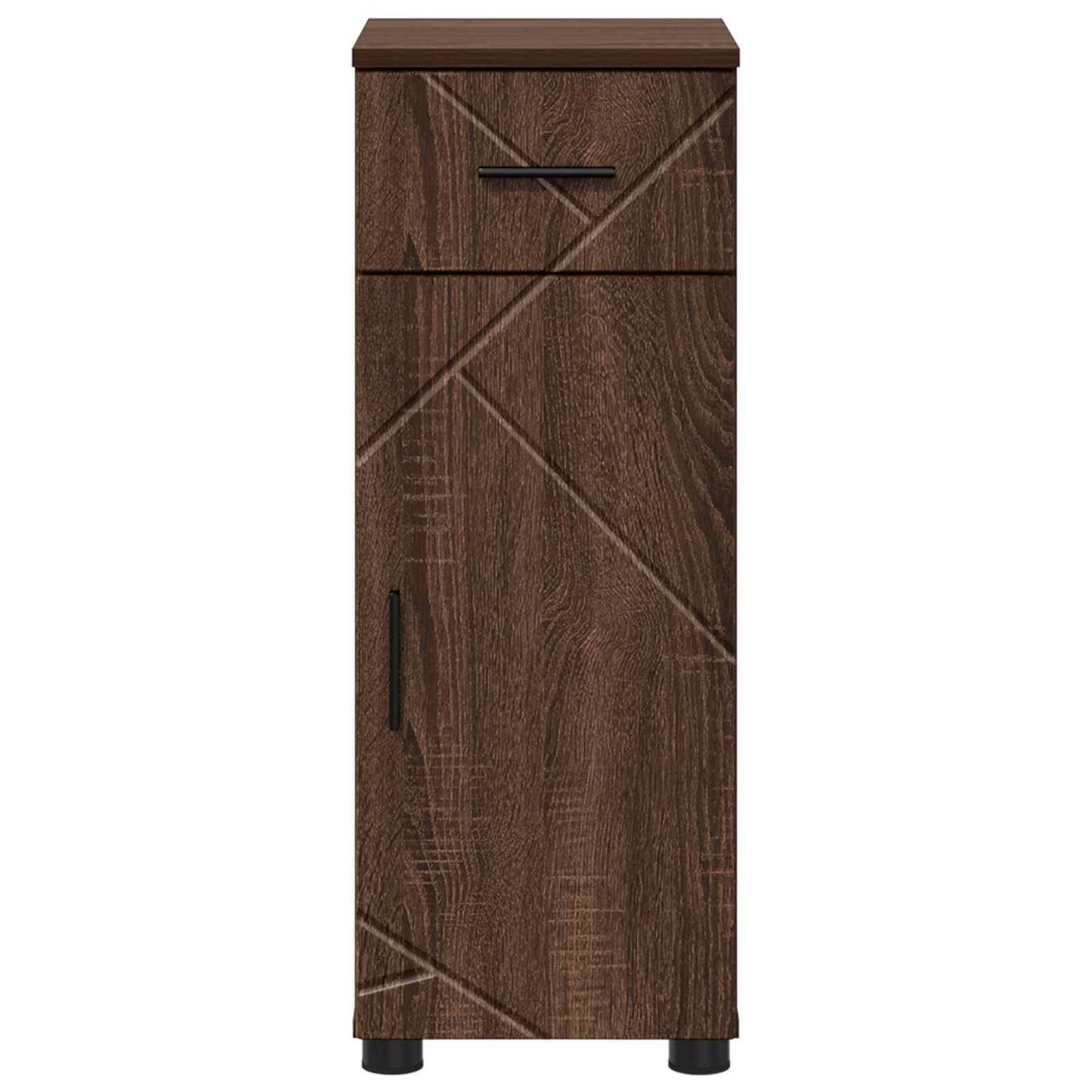 vidaXL Bathroom Cabinet with Drawer Brown Oak 30 x 35 x 80 cm