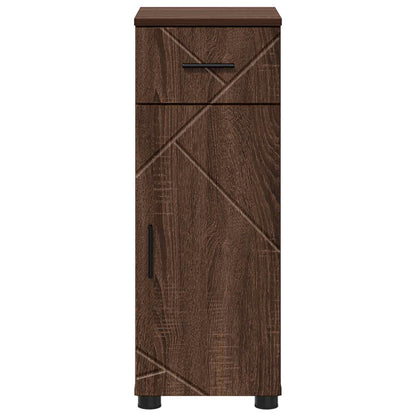 vidaXL Bathroom Cabinet with Drawer Brown Oak 30 x 35 x 80 cm
