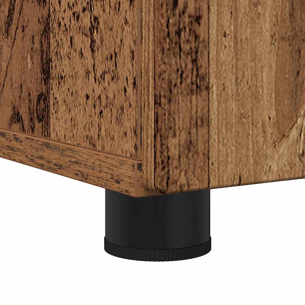 vidaXL Bathroom Cabinet with Drawer with Door Old Wood 30 x 35 x 80 cm