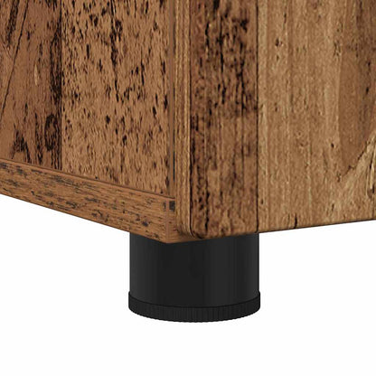 vidaXL Bathroom Cabinet with Drawer with Door Old Wood 30 x 35 x 80 cm