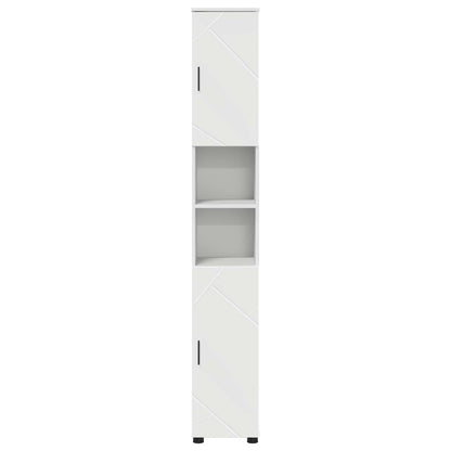 vidaXL Bathroom Cabinet White 30 x 35 x 192 cm Engineered wood & Metal