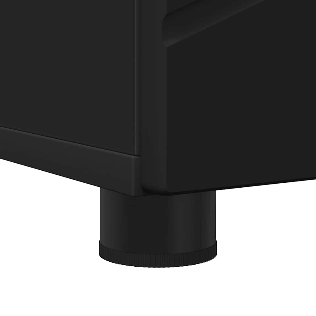 vidaXL Bathroom Cabinet Black 30 x 35 x 192 cm Engineered wood & Metal