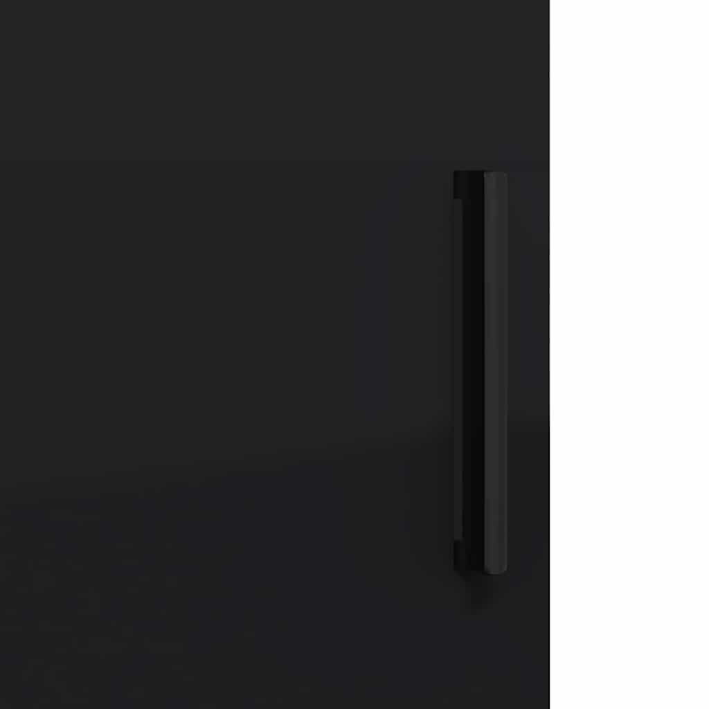 vidaXL Bathroom Cabinet Black 30 x 35 x 192 cm Engineered wood & Metal
